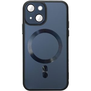 Чохол для iPhone 15 Plus Чорний TPU+Glass Sapphire Midnight with MagSafe