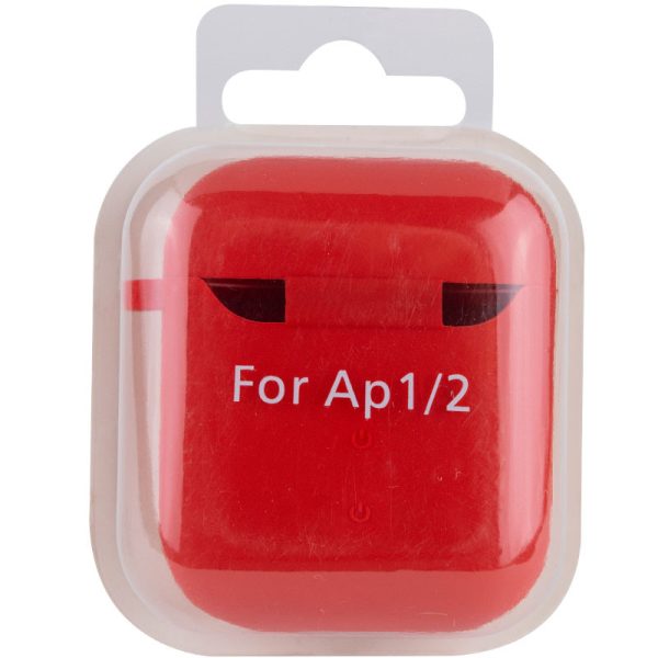 Силіконовий футляр для Airpods 1/2 з мікрофіброю - Зображення 5