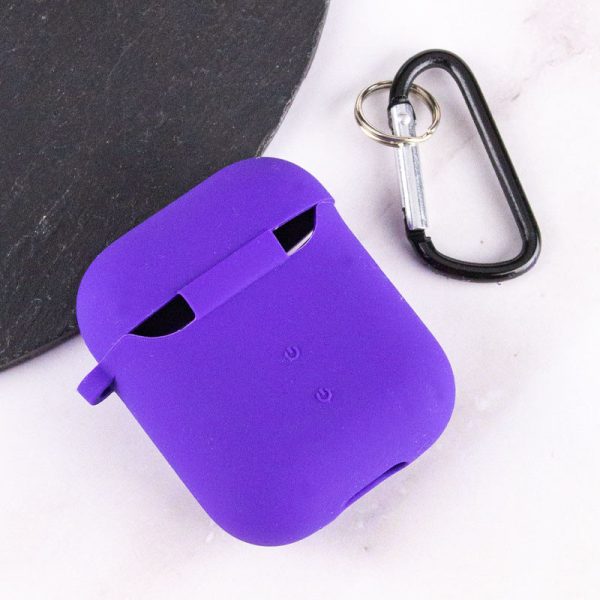 Силіконовий футляр для Airpods 1/2 з мікрофіброю - Зображення 4