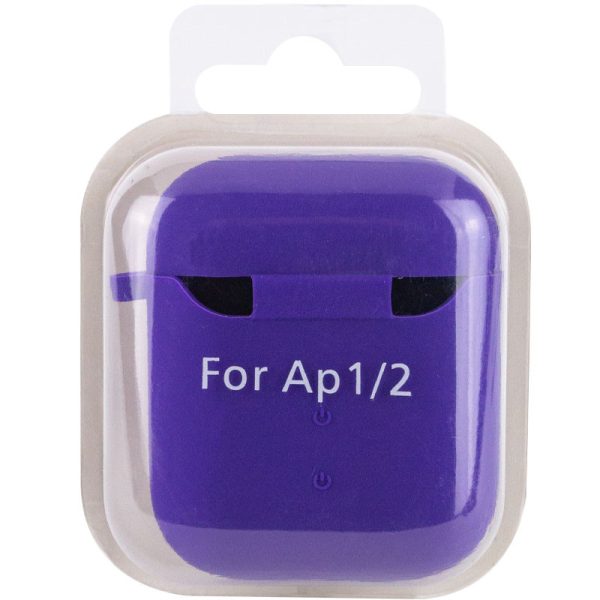 Силіконовий футляр для Airpods 1/2 з мікрофіброю - Зображення 6