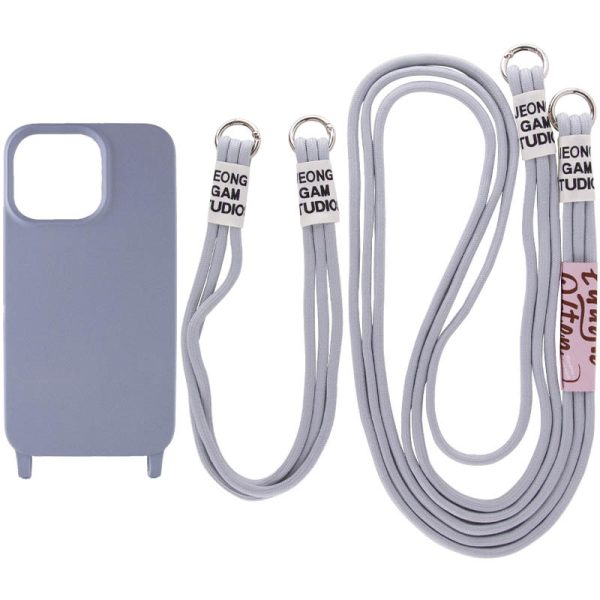 Чохол для iPhone 13 Сірий TPU two straps California