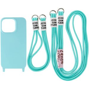 Чохол для iPhone 12 Pro Max Бірюзовий TPU two straps California