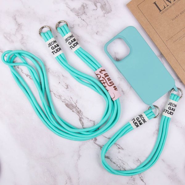 Чохол для iPhone 12 Pro Max Бірюзовий TPU two straps California - Зображення 6