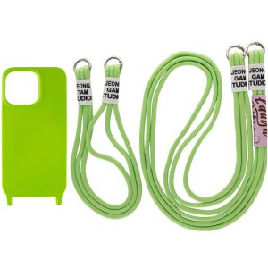 Чохол для iPhone 12 Pro Max Салатовий TPU two straps California