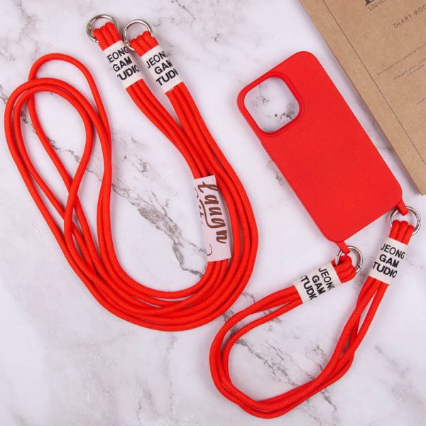 Чохол для iPhone 12 Pro Max Червоний TPU two straps California - Зображення 6