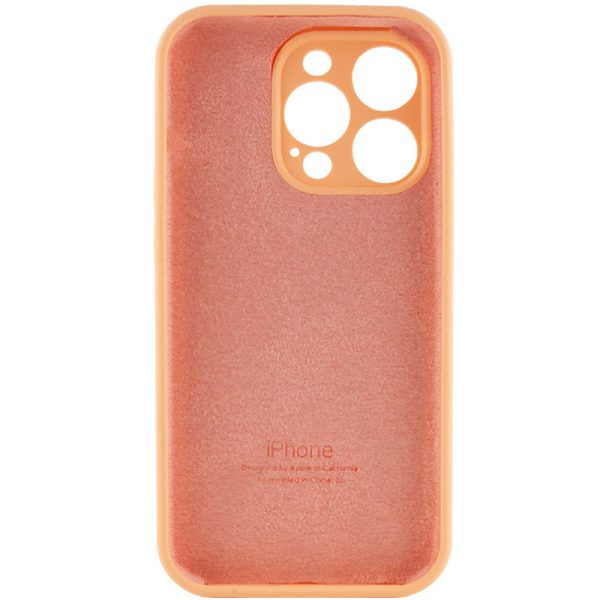 Чохол для iPhone 15 Pro Max Помаранчевий Silicone Case Full Camera Protective - Зображення 4