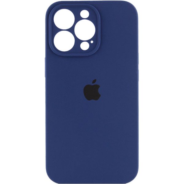 Чохол для iPhone 15 Pro Max Синій Silicone Case Full Camera Protective