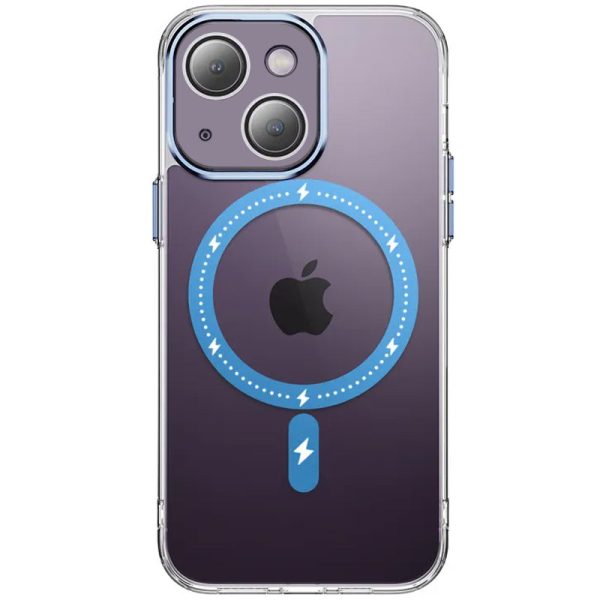 Чохол для iPhone 13 Синій TPU+PC Colorful with MagSafe