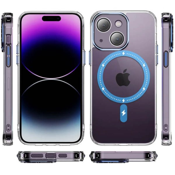 Чохол для iPhone 13 Синій TPU+PC Colorful with MagSafe - Зображення 2