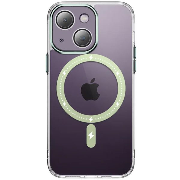 Чохол для iPhone 13 Зелений TPU+PC Colorful with MagSafe