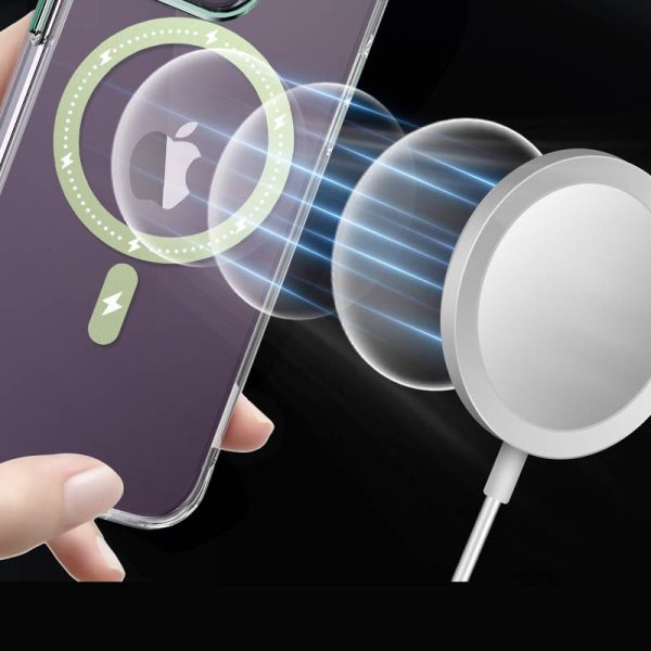 Чохол для iPhone 13 Зелений TPU+PC Colorful with MagSafe - Зображення 3
