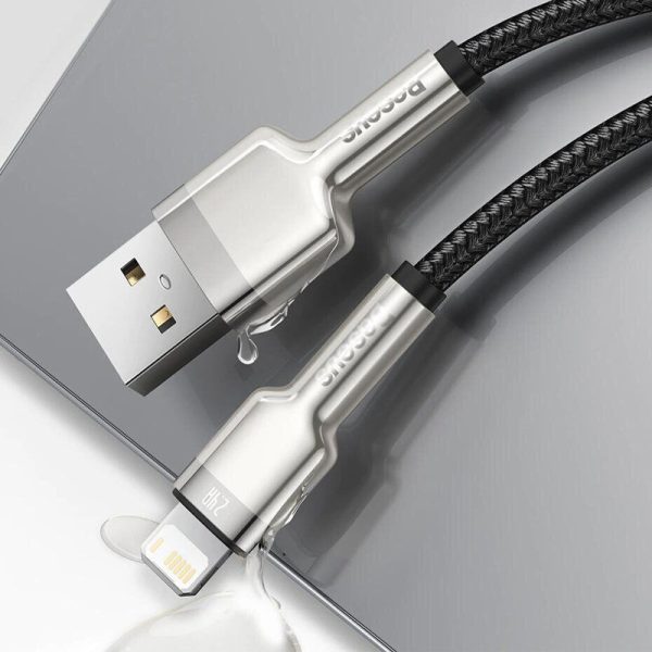 Дата кабель Baseus Cafule Series Metal USB to Lightning 2.4A (1m) (CALJK-A0) - Зображення 2