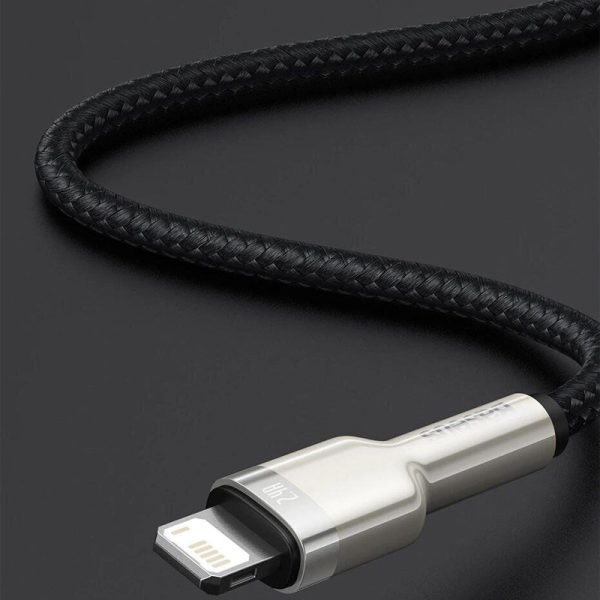 Дата кабель Baseus Cafule Series Metal USB to Lightning 2.4A (1m) (CALJK-A0) - Зображення 3