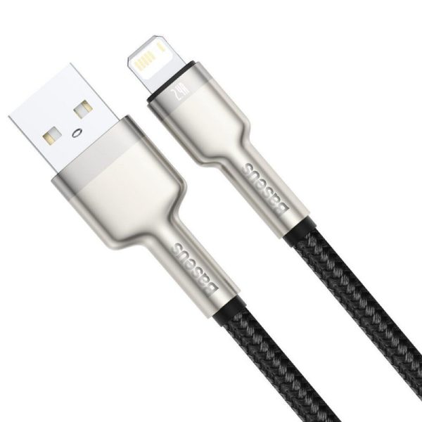 Дата кабель Baseus Cafule Series Metal USB to Lightning 2.4A (1m) (CALJK-A0) - Зображення 4