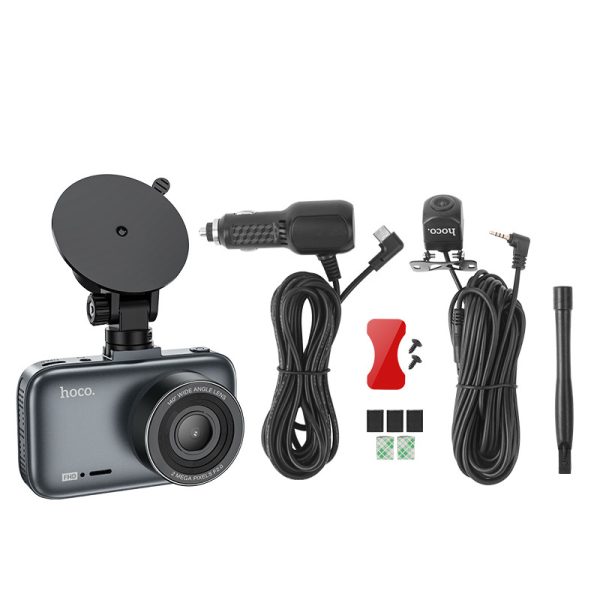Відеореєстратор Hoco DV6 Driving recorder with 3-inch display (with rear camera) - Зображення 7