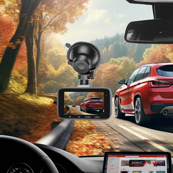 Відеореєстратор Hoco DV6 Driving recorder with 3-inch display (with rear camera) - Зображення 8