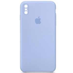 Чохол для iPhone XS Max Блакитний Silicone Case Square Full Camera Protective