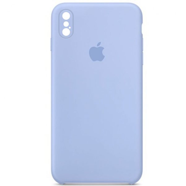 Чохол для iPhone XS Max Блакитний Silicone Case Square Full Camera Protective