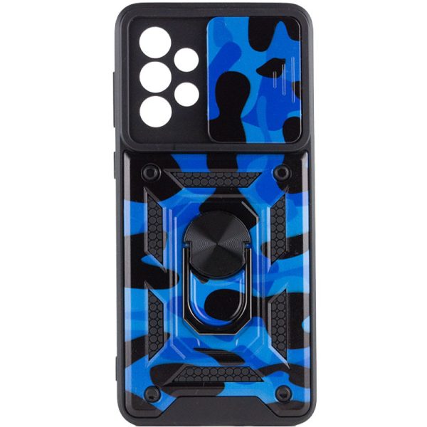 Ударостійкий чохол для Samsung Galaxy A73 5G Синій Camshield Serge Ring Camo - Зображення 2