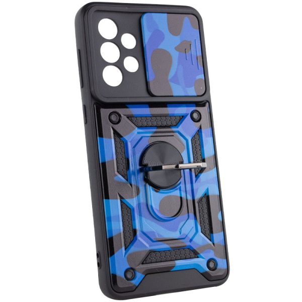 Ударостійкий чохол для Samsung Galaxy A73 5G Синій Camshield Serge Ring Camo - Зображення 3
