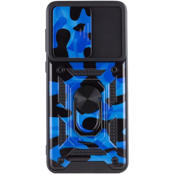 Ударостійкий чохол для Samsung Galaxy A73 5G Синій Camshield Serge Ring Camo - Зображення 4