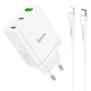 Зарядний пристрій Hoco N33 Start PD35W (2C/1A) + Type-C to Lightning
