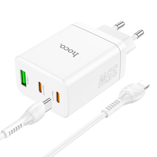 Зарядний пристрій Hoco N33 Start PD35W (2C/1A) + Type-C to Lightning - Зображення 2