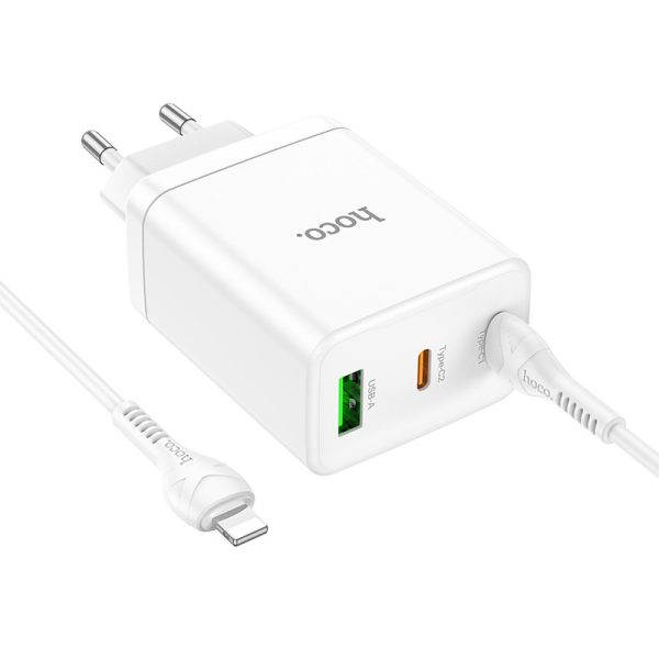 Зарядний пристрій Hoco N33 Start PD35W (2C/1A) + Type-C to Lightning - Зображення 3