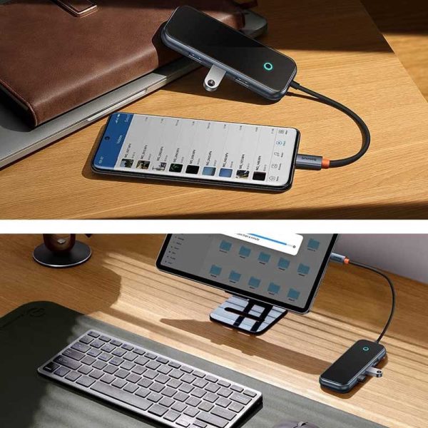Перехідник Baseus Hub AcmeJoy 7-Port Type-C (HDMI*1+USB3.0*2+USB2.0*1+Type-C PD&Data*1+SD/TF) (WKJZ) - Зображення 4