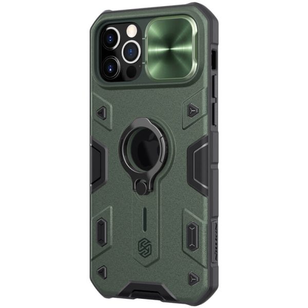 Чохол для iPhone 15 Pro Зелений Nillkin CamShield Armor (шторка на камеру)