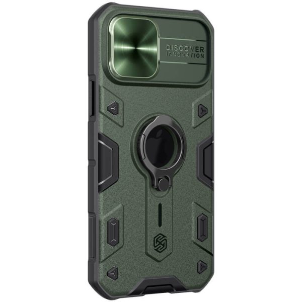 Чохол для iPhone 15 Pro Зелений Nillkin CamShield Armor (шторка на камеру) - Зображення 4