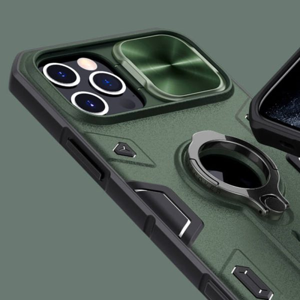 Чохол для iPhone 15 Pro Зелений Nillkin CamShield Armor (шторка на камеру) - Зображення 6