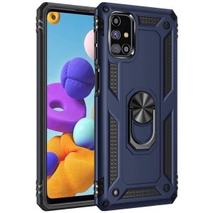 Ударостійкий чохол для Samsung Galaxy M31s Синій Serge Ring for Magnet