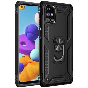 Ударостійкий чохол для Samsung Galaxy M31s Чорний Serge Ring for Magnet