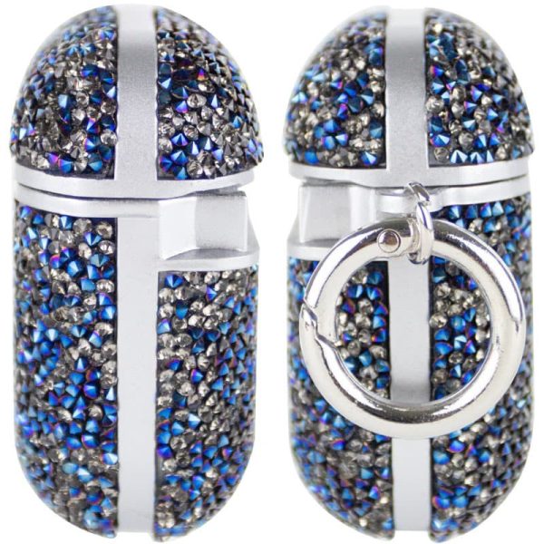 Чохол для навушників AirPods 1/2 Синій Bling World Rock Diamond - Зображення 3