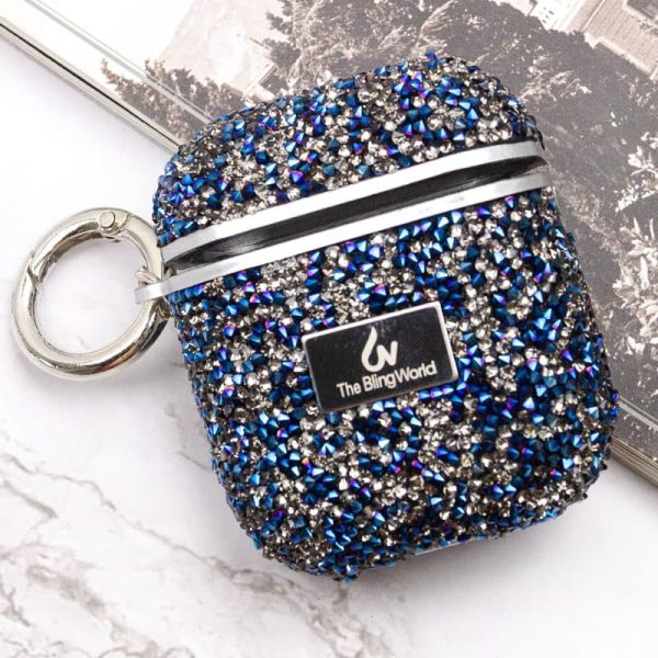 Чохол для навушників AirPods 1/2 Синій Bling World Rock Diamond - Зображення 6