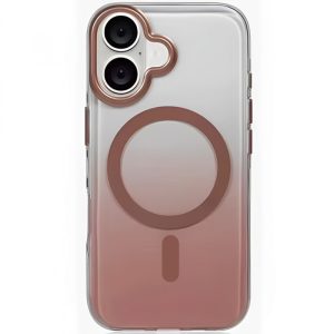 Чохол для iPhone 16 Золотий TPU+PC Shadow with MagSafe
