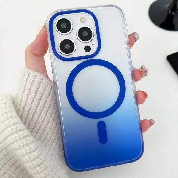 Чохол для iPhone 14 Pro Max Синій TPU+PC Shadow with MagSafe - Зображення 2