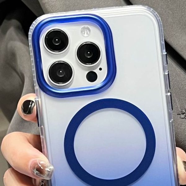Чохол для iPhone 14 Pro Max Синій TPU+PC Shadow with MagSafe - Зображення 3