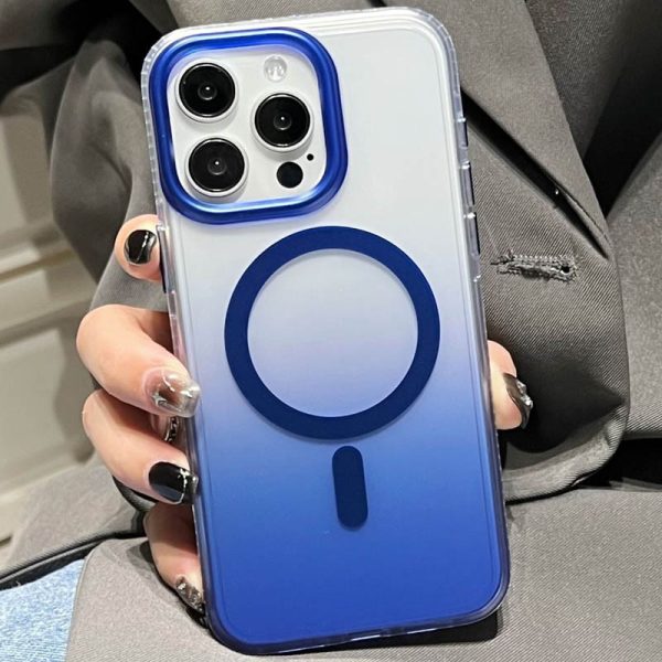 Чохол для iPhone 14 Pro Max Синій TPU+PC Shadow with MagSafe - Зображення 4