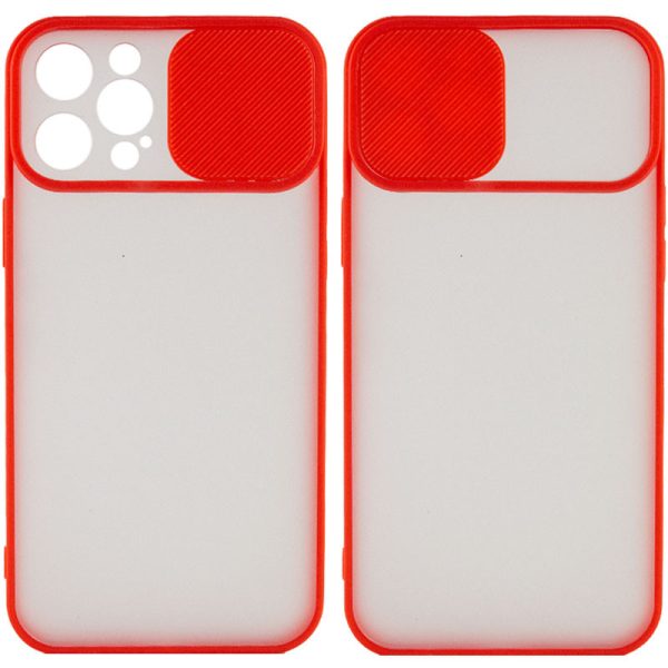 Чохол для iPhone 12 Pro Max Червоний Camshield mate TPU зі шторкою