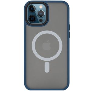 Чохол для iPhone 14 Pro Max Синій Metal Buttons with MagSafe