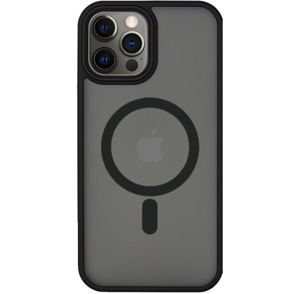 Чохол для iPhone 14 Pro Max Чорний Metal Buttons with MagSafe