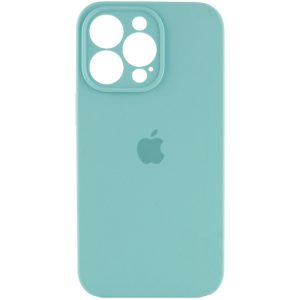 Чохол для iPhone 16 Pro Бірюзовий Silicone Case Full Camera Protective