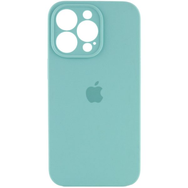 Чохол для iPhone 16 Pro Бірюзовий Silicone Case Full Camera Protective