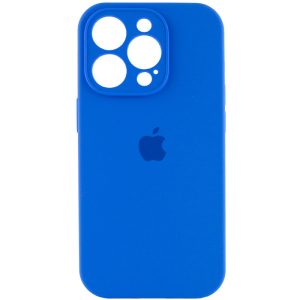 Чохол для iPhone 16 Pro Синій Silicone Case Full Camera Protective