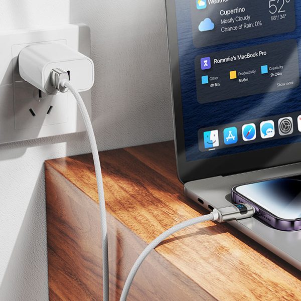 Дата кабель Hoco U137 Line with display USB to Lightning 2.4A/12W (1.2m) - Зображення 4
