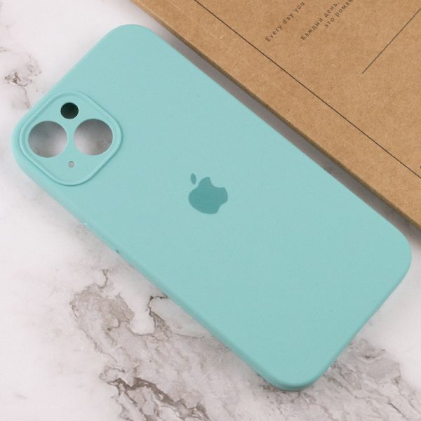 Чохол для iPhone 13 Бірюзовий Silicone Case Full Camera Protective - Зображення 4