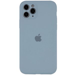 Чохол для iPhone 12 Pro Max Блакитний Silicone Case Full Camera Protective