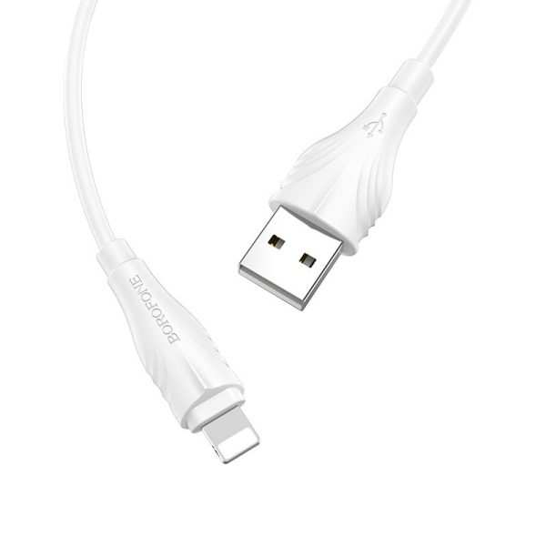 Дата кабель Borofone BX18 Optimal USB to Lightning (3m) - Зображення 5